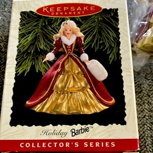 Hallmark keepsake ornament holiday Barbie series